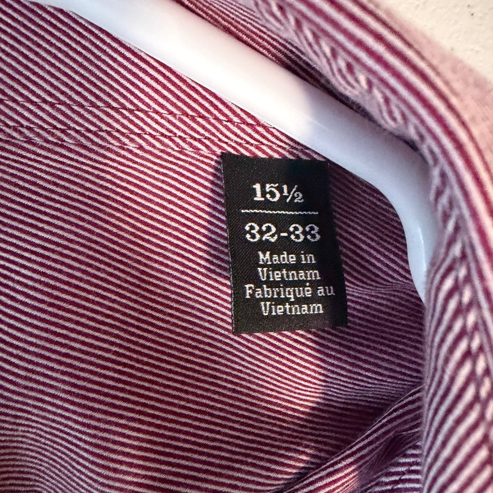 Nordstrom Mens Shirt 15.5 32-33 Cotton Striped Long Sleeve Traditional Fit - Picture 4 of 4